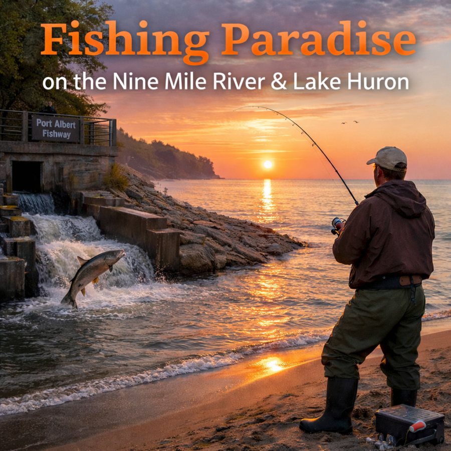 Fishing Paradise on the Nine Mile River & Lake Huron